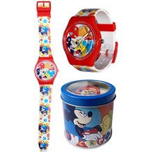 Relógio Analógico em Caixa de Metal - Disney Mickey