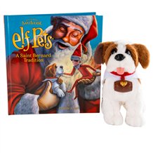 Conjunto Livro Conto de Natal Elf Pets (ES) + Peluche Cão São Bernardo