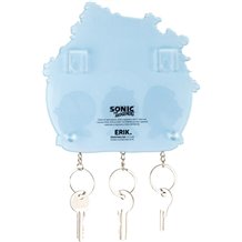 Suporte de Parede Com 3 Porta-Chaves Magnéticos - Sonic the Hedgehog