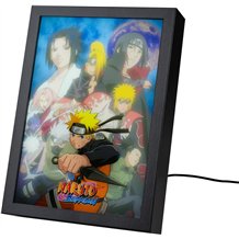 Quadro Ilustrado com Iluminação LED - Naruto Shippuden
