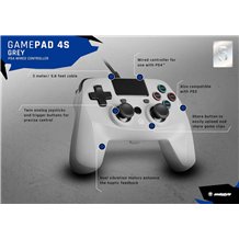 Comando PS4 Snakebyte 4S Wired - Grey