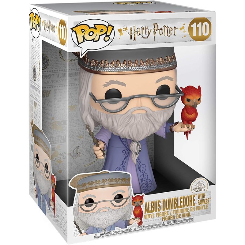 Figura Funko POP! Harry Potter - Albus Dumbledore with Fawkes (Jumbo Sized 25cm) 110