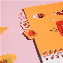 Caderno A5 com Marcadores - Project Notebook: Marvel Deadpool