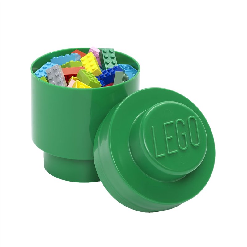 LEGO Storage Brick 1 Round - Verde