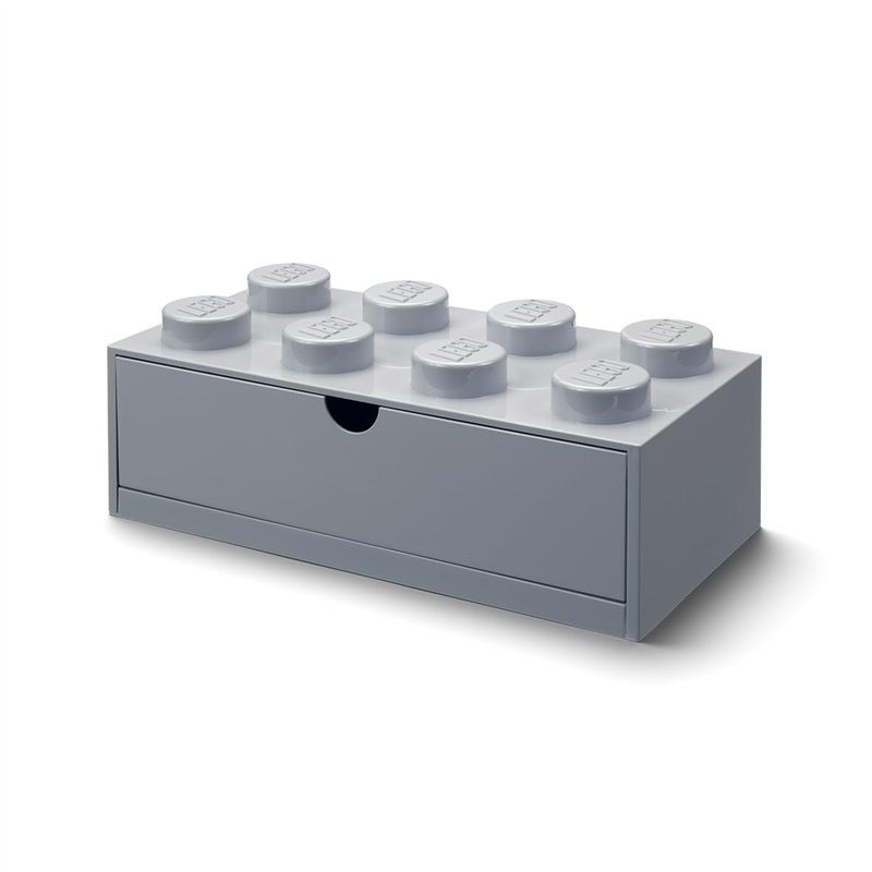 LEGO Desk Drawer 8 - Cinzento