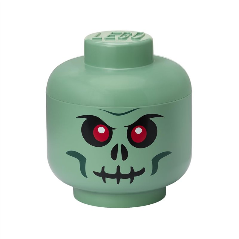 LEGO Storage Head Large - Green Skeleton
