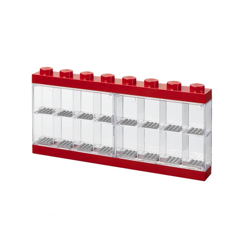 LEGO Minifigure Display Case 16 - Vermelho