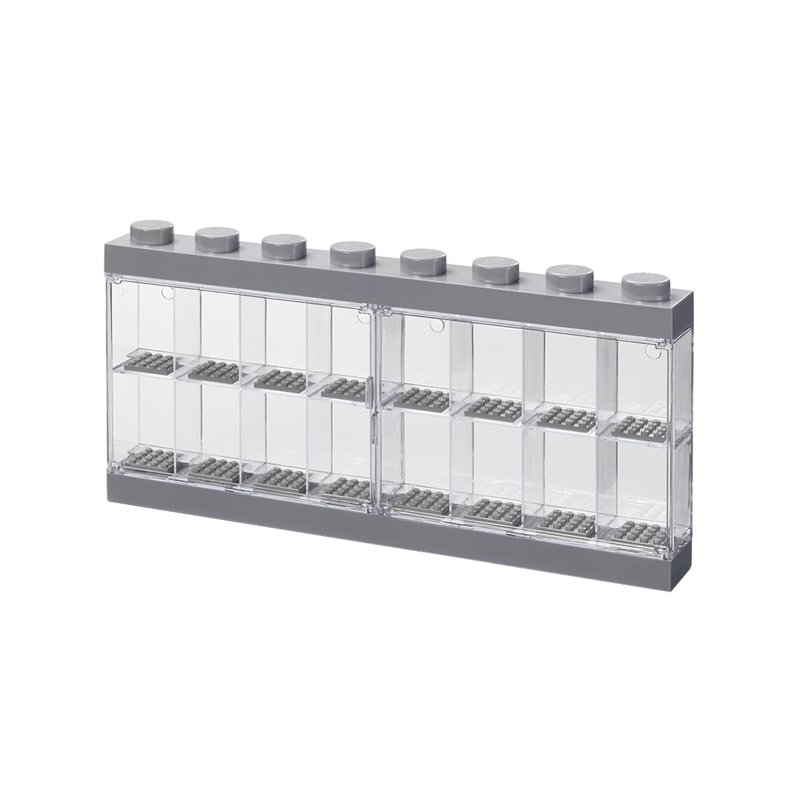 LEGO Minifigure Display Case 16 - Cinzento