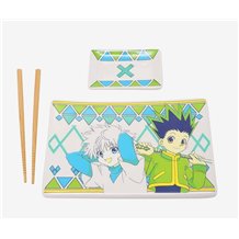 Conjunto de Sushi em Cerâmica - Hunter x Hunter: Gon & Killua