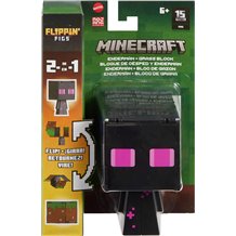 Figura Mattel Flippin' Figs - Minecraft: Enderman + Grass Block