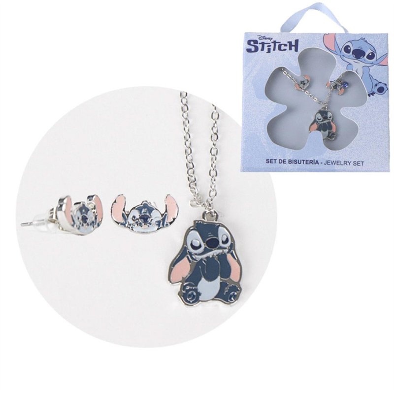 Conjunto Colar + Brincos - Disney Stitch
