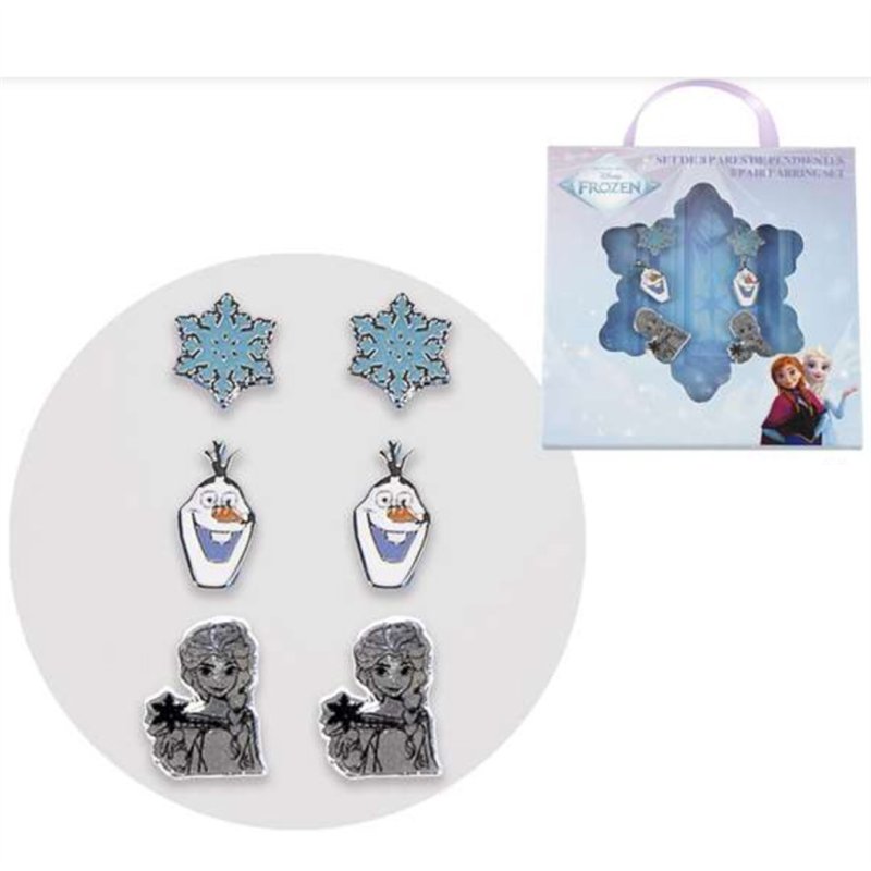 Conjunto 3 Pares de Brincos - Disney Frozen