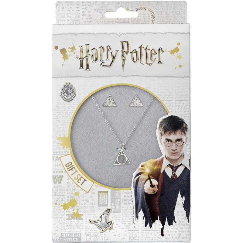 Conjunto Presente Colar e Brincos - Harry Potter: Deathly Hallows