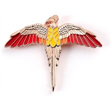 Pin Badge - Harry Potter: Fawkes Rosa Dourado