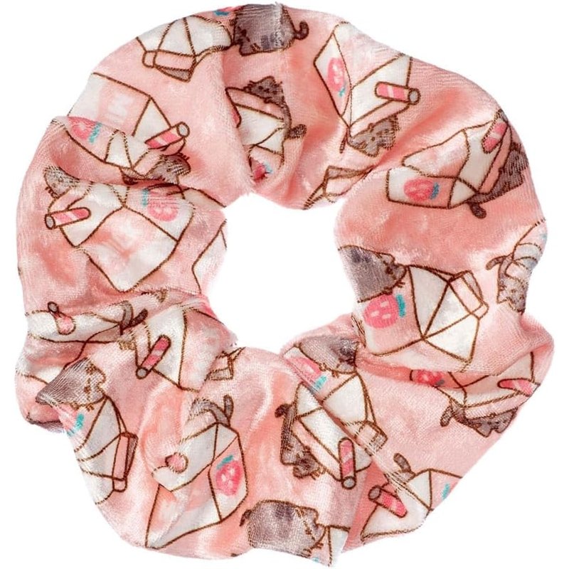 Scrunchie - Pusheen: Leite de Morango