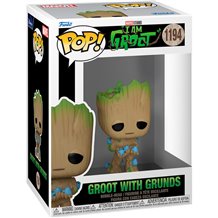 Funko Pop! Marvel: I am Groot - Groot with Grunds 1194 Bobble-Head Vinyl Figure
