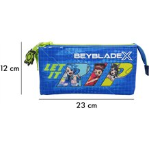 Estojo Porta-Lápis Triplo - Beyblade