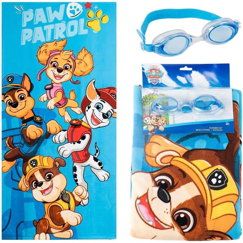 Toalha + Óculos de Natação - Paw Patrol