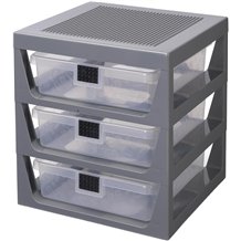 LEGO Estante com 3 Gavetas - Cinzento Escuro