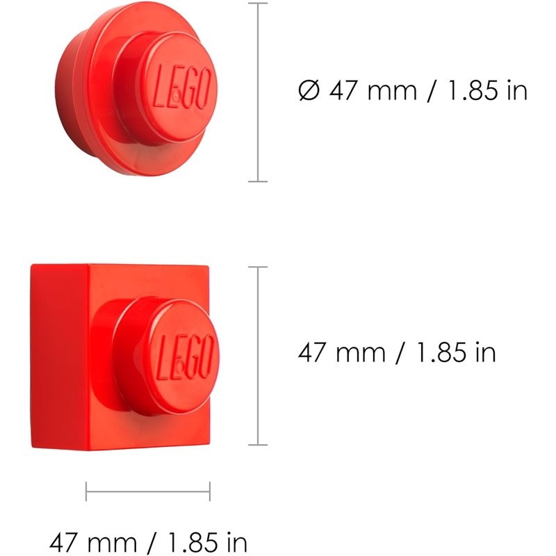 LEGO Conjunto de Ímanes - Vermelho